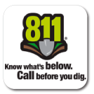 811, Know what's below, Call before you dig