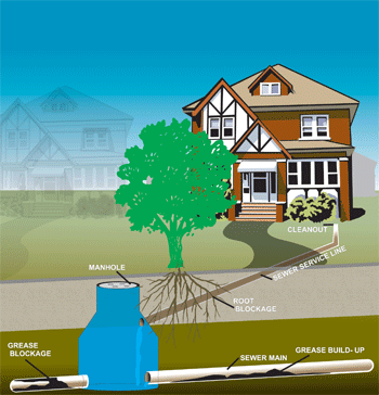 Diagram of Sewer System Blockages