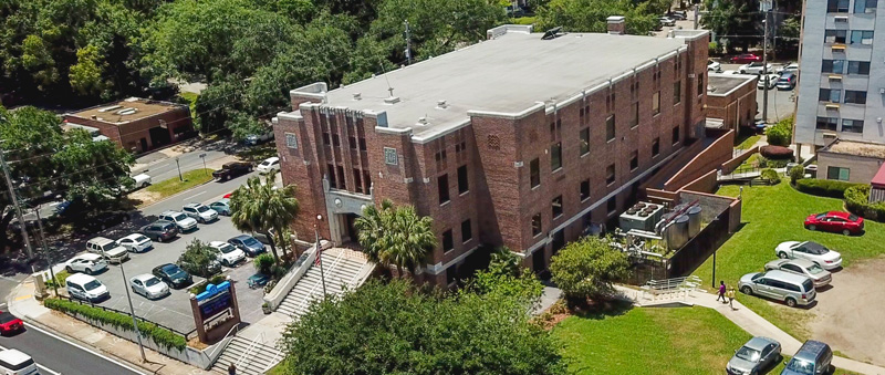 An aerial image of the Senior Center