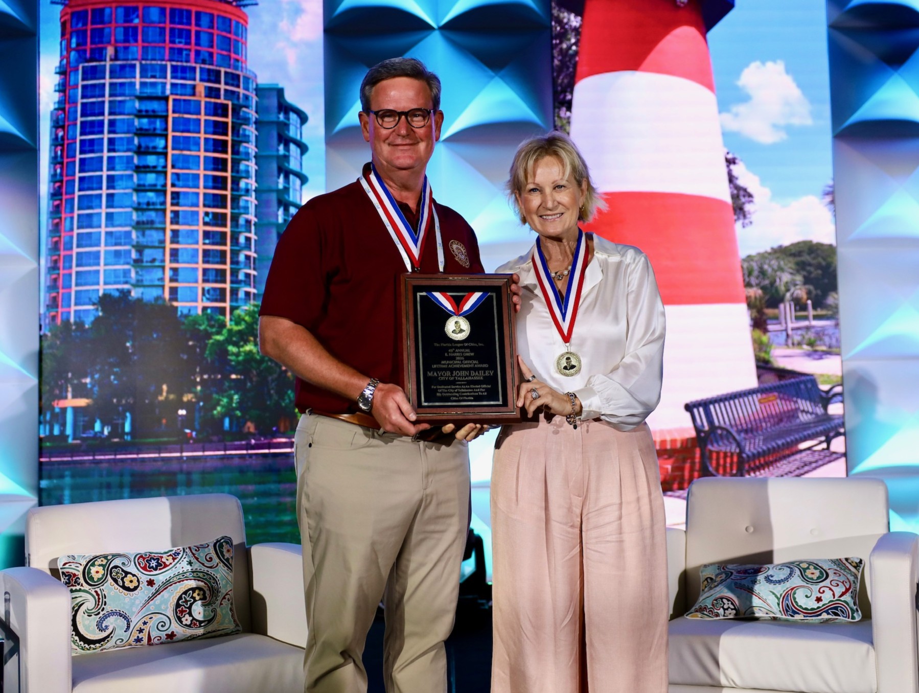 Mayor Dailey Accepting an Award