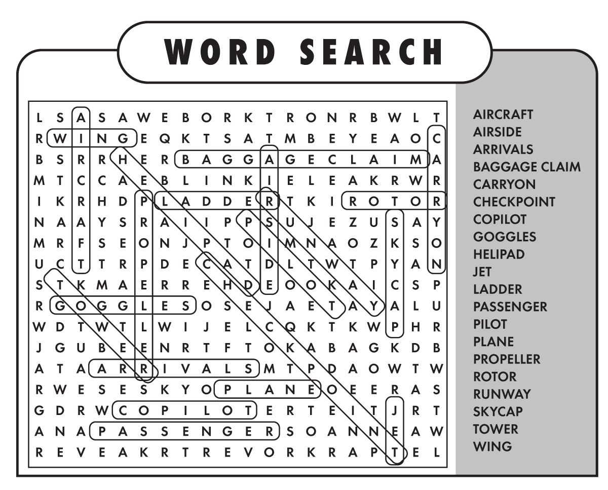 Word Search Answers