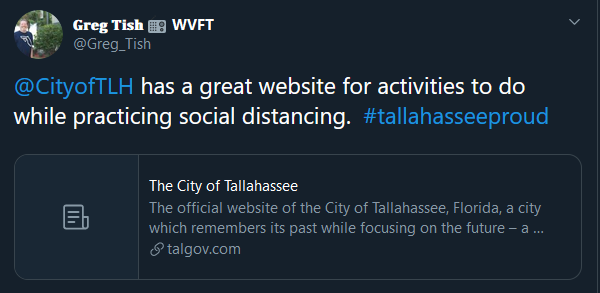 City has a great website for activities to do while practicing social distancing.