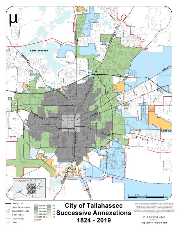 Annexation Map for Tallahassee