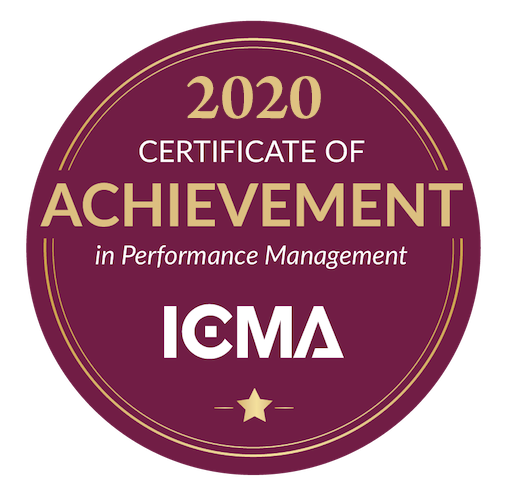 2020 Cerificate of Achievement in Performance Management