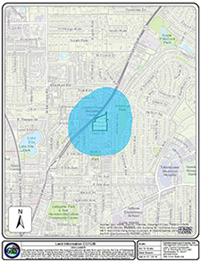 Example map of notice sent to residents