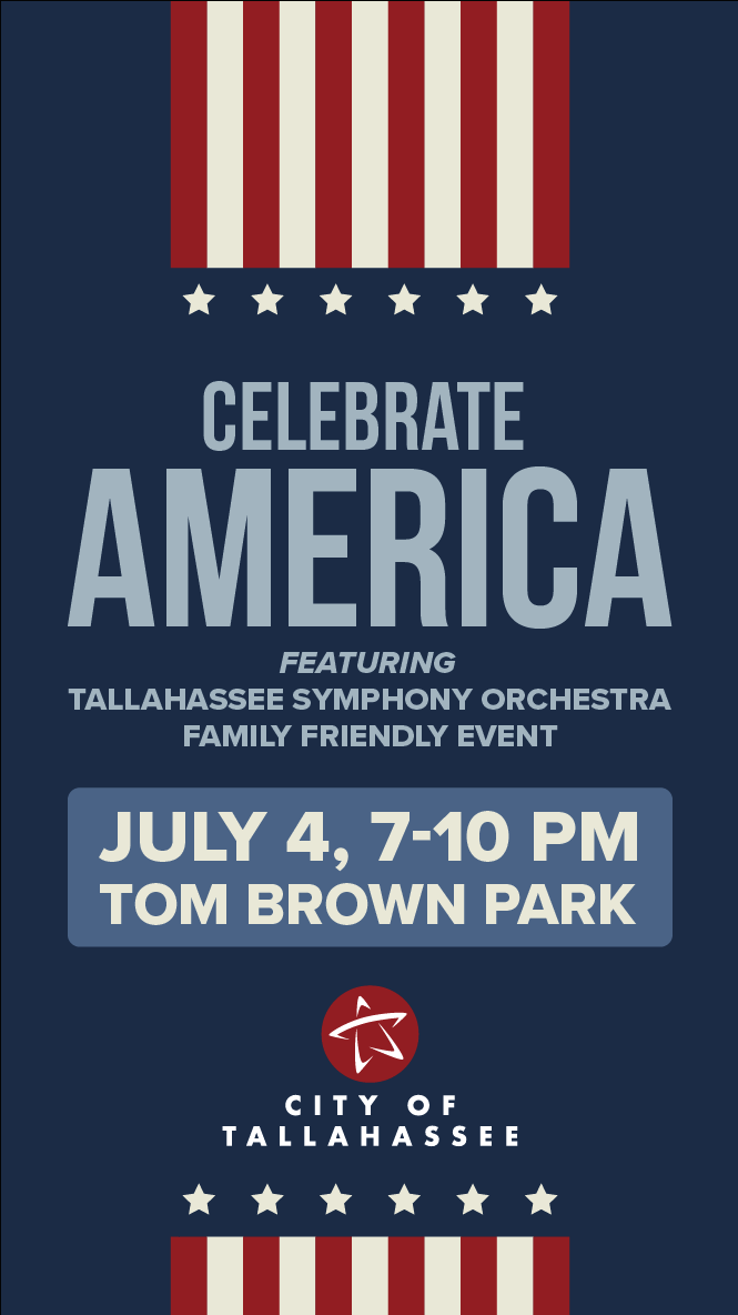 Celebrate America - July 4th from 7 to 10 pm.