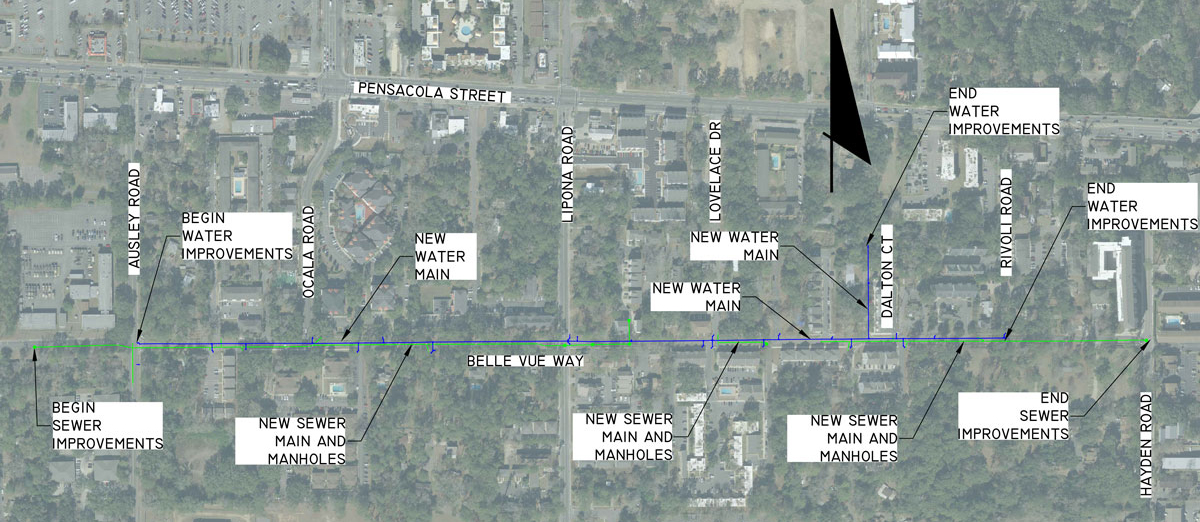 Map of the Belle St Project Area
