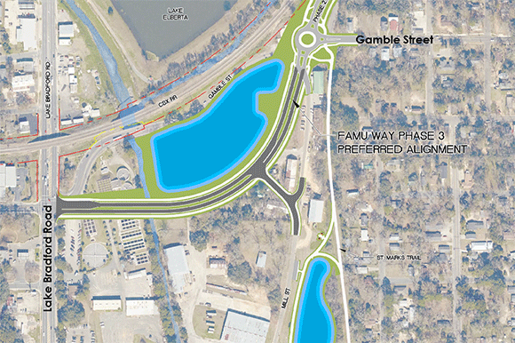 Proposed stormwater concept and roadway